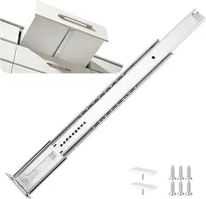 LONTAN 2 Pcs Center Mount Drawer Slides 14 Inch Bottom Mount Drawer Rails
