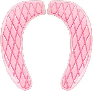 Gel Toilet Seat Cushion - Portable and Washable - Universal padded toilet seat for Standard U Shape Toilet Seats -Adhesive Toilet Seat Cushion for Women Seniors(Pink)
