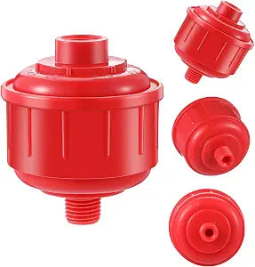 Frienda 4 Pcs Air Water Filter for Spray Gun, 1/4 Inch High Flow,Red