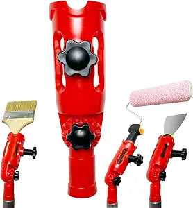 Multi-Angle Paint Brush Extender for High Ceiling,Extension Pole Attachment Holder for Paint Brush,Roller, Scraper, Secure Handle Grip,Great for Walls, Corners, Edges,Corner Painting Tool