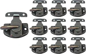 QCAA Cam-Action Windows Sash Lock & Keeper, Antique Copper, 10 Pack, Made in Taiwan