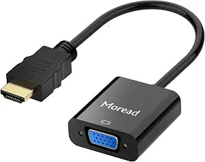 Moread HDMI to VGA Adapter, Male to Female, Black