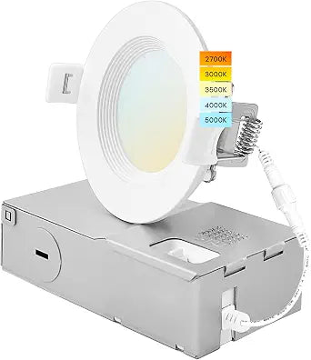 LUXRITE 3 Inch Ultra Thin LED Recessed Lighting, 6W, 500 Lumens (1 Pack)