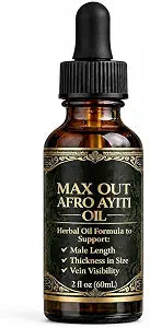 Max Out Afro Ayiti Herbal Massage Oil, 2 Fl Oz (60mL) - Natural Botanical Formula