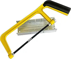Hanpex 6 in. Mini Hacksaw & mitre Block Set - 150mm Extra Fine Cut Hack Saw with Bi-Metal Blade