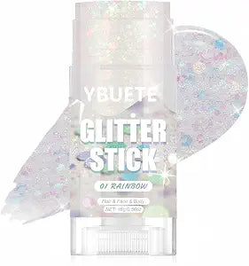YBUETE Rainbow Face and Body Glitter Stick for Sparkling Makeup