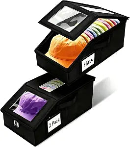 Hat Organizer, Stackable Hat Storage for Baseball Caps for 30 Caps