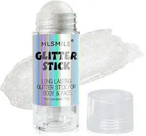 Roll-on Face Body Glitter Stick, Multi-Use Body Glitter, White