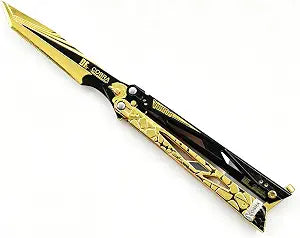 Delta Force Cobra Butterfly Knife Trainer, Zinc Alloy, Unsharpened
