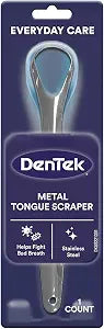 DenTek Metal Tongue Scraper for Better Oral Health, 1 Count