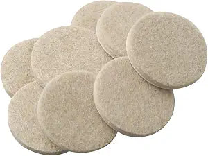 SOFTTOUCH "Self-Stick Furniture Round Felt Pads for Hard Surfaces Protect Your Hard Floors from Furniture Scratches, 1-1/2"" Linen, Round (8 Pieces)" (4719395N)