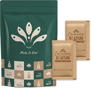 62% RH,8 Gram (10 pcs) Two-Way Humidity Control Packs, Kraft Paper Wrapped Moisture Balancer for Airtight Jars, Storage Bags & Containers