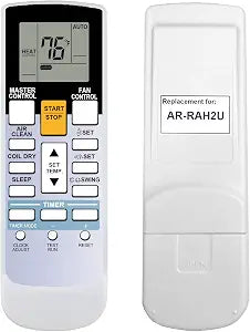 RCECAOSHAN Replacement for Fujitsu Air Conditioner Remote Control Model Number AR-RAH2U Works for ASU18RLF ASU18RLXS ASU24RLF ASU24RLXS ASU30RLX AUU12RLF AUU18RLF AUU9RLF