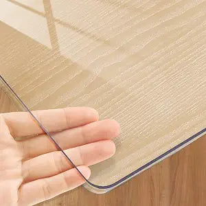 36 x 72 Inch, 1.5mm Thick Plastic Table Cover, Waterproof PVC Clear Table Protector, Desk Protector Mat, Writing Desk Pad for Desktop, Coffee & Dining Room Table, Rectangle