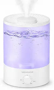 MegaWise Ultrasonic Cool Mist Humidifier | Quiet Operation, Top Fill, Auto Shut-Off | Ideal for Bedroom, Baby Room, and Plants (3.5 L)