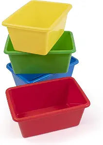 Humble Crew Plastic Storage Bins for Kids, Small Removable Toy Organizer
