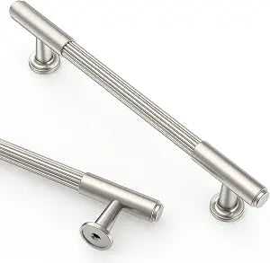 Asidrama 10 Pack 5 Inch(128mm) Brushed Satin Nickel Cabinet Pulls Kitchen Cabinet Handles Satin Nickel Cabinet Pulls Kitchen Cabinet Hardware for Cupboard Drawer