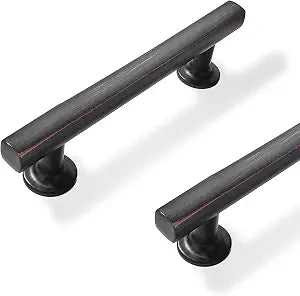2 Pack 3 inch(76mm) Hole Center Oil Rubbed Bronze Cabinet Pulls Square Cabinet Handles Solid Heavy Duty Pulls for Kitchen Dresser Closet & Bathroom Cabinets Hardware