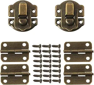 Jewelry Box Hinges and Latches with Matching Screws Kit
