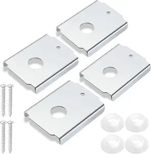 N7192 Bi-fold Door Repair Bracket, Bifold Closet Doors Repair Kit for 1-3/8 in Wood Doors Top or Bottom Mount Reinforces Pivot Holes (4 Pack)
