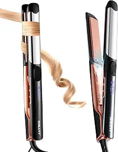 SOKANY Hair Straightener and Titanium Flat Iron Curler 2 in 1