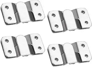 Flush Mount Bracket, Headboard Wall Mounting Brackets-56 x 30mm Interlocking Hanging Bracket, Mounting Hardware for Picture Hanging and Sectional Couch Connectors (4 Pairs)