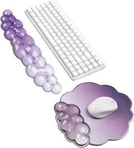 Cloud Gel Keyboard Wrist Rest and Mouse Pad Set - Purple