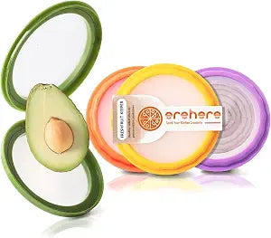 Silicone Food Storage Containers, 4Pcs Avocado Saver Produce Holder