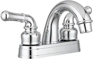 Dura Faucet DF-PL620C-CP RV Bathroom Sink Faucet - Smooth Turning 2-Lever (Chrome)