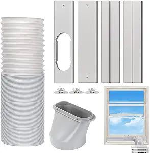 Portable AC Window Vent Kit, Sliding Window AC Seal Kit 5.9" Exhaust Hose