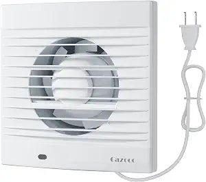 6 Inch Bathroom Exhaust Fan with Plug, 320 m/h, 35 dB Ultra Quiet, Wall Window Mount Ventilation Fan for Large Bathroom, Kitchen, Laundry, Commercial Use