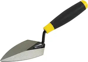 MD Building Pointing Trowel, Mortar Tool, Black/Yellow, 2-7/8in x 5-1/2in