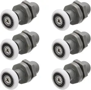 uxcell 6 Pcs Shower Door Roller Runners Wheel Replacement 19mm Dia White