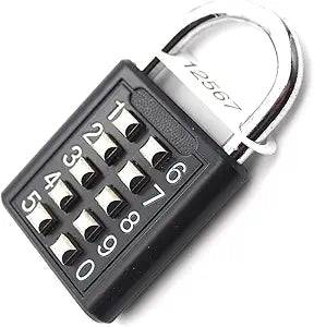 ZENG 5-Digit Padlock -preset Password, Steel Lock Ring for lockers Toolbox