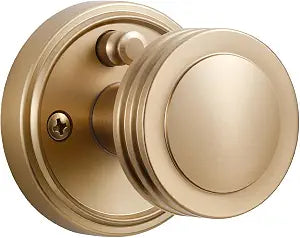 1 Pack Champagne Bronze Door Knob Privacy Door Knobs Door Handle Interior Door Knobs with Lock for Bedroom and Bathroom Zinc Alloy