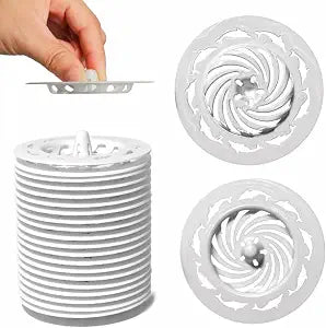 20PCS Disposable Sink Drain Strainer for Bathroom Bathtub Kitchen, Universal Hair Catcher Shower Drain Cover Fits Drain Holes Over 2.2in, Reusable PP Material (3.3 x 3.3 x 0.32 inches(20PCS))