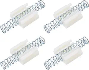 uxcell 4pcs Bifold Door Hardware, Bi-fold Closet Door Hardware Repair Spring, Silver Tone