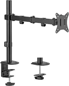 Mount-It Single Monitor Arm Desk Mount, Steel Full Motion, Black