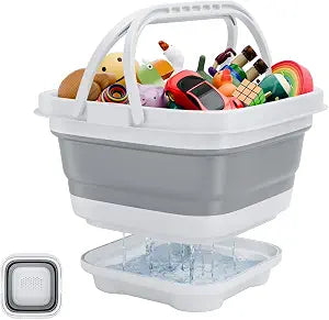 Bath Toy Storage Organizer, Foldable Bath Toy Holder for Bathtub