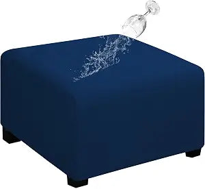 Easy-Going Waterproof Stretch 40x40x15inch Square Ottoman Cover Footstool