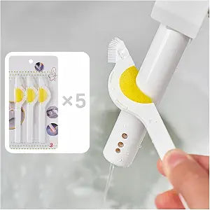 15 Pack 3 in 1 Smart Toilet Seat Water Sprayer Brush Set, Bidet Nozzle Cleaner for Bathroom Fixture Detail Cleaning