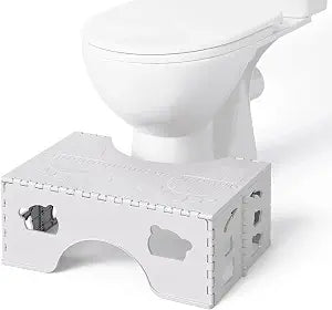 Foldable Toilet Stool Squat, 7 Inch Squatting Potty for Adults, Poop Stool