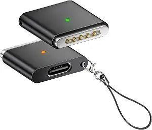 USB-C to Mags 3 Adapter Compatible with Apple MacBook, MagSafe 3 T-Tip Magnetic Charging Converter (Black, Air (M1/M2/M3/M4))