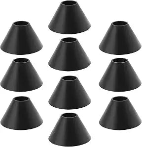 The Lord of the Tools 10pcs M8 Toilet Bolt Rubber Washers for Toilet Seat Hinge Fitting Replacement 25mmx10mmx14mm Screws Toilet Tank Conical Non Slip Washers Black