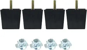 2 Inch Square Sofa Legs, 4 Pack Tapered Plastic Couch Legs