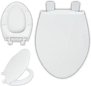 MinSha Soft Close Toilet Seat 18.5 In Elongated Seat, Quick Release