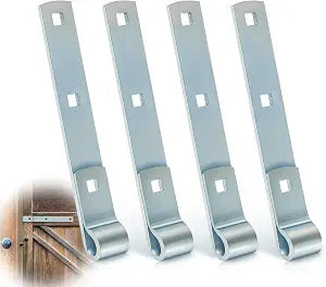 Yaocom 4 Pack 8" Zinc Strap Hinge Heavy Duty for Gate, Barn,Shed, Silver