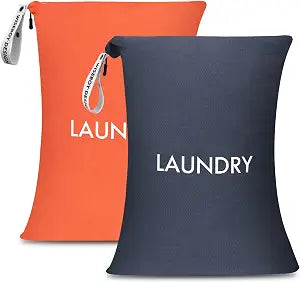 WiseBoy 2 Pack Travel Laundry Bags for Dirty Clothes, Laundry Bag, Zippered