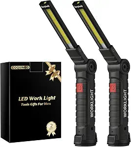 Coquimbo 2 Pack Rechargeable Work Light, Christmas Dad Gifts for Men Him