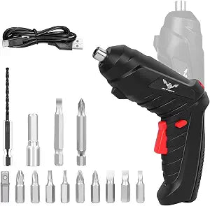 JENABOM 3.6V Cordless Electric Screwdriver Set, Mini Drill Set